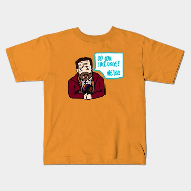 Tom Hardy - CBeeBies I Like Dogs Kids T-Shirt by iseasilyamused